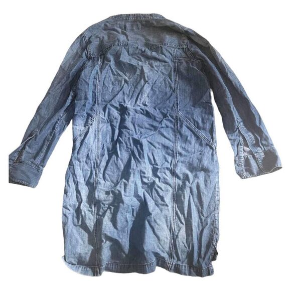 Madewell Women's Blue Denim Midi Dress with Pockets, Long Sleeve, Size M - Picture 2 of 3